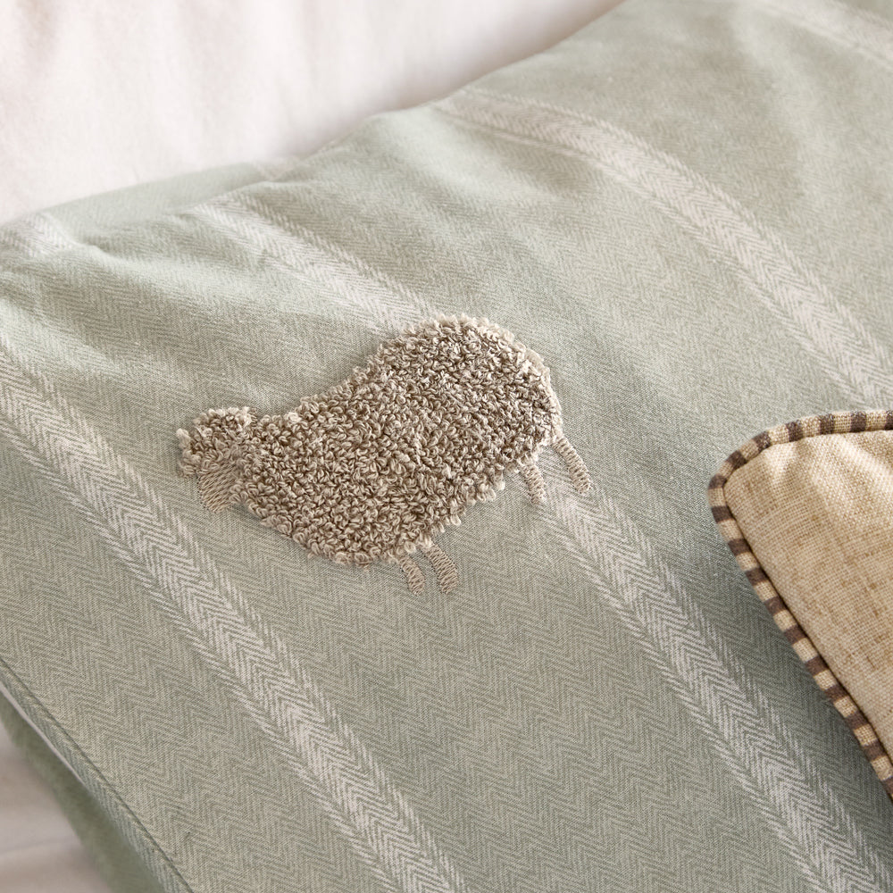Ramble Sheep Duvet Cover Set Sage