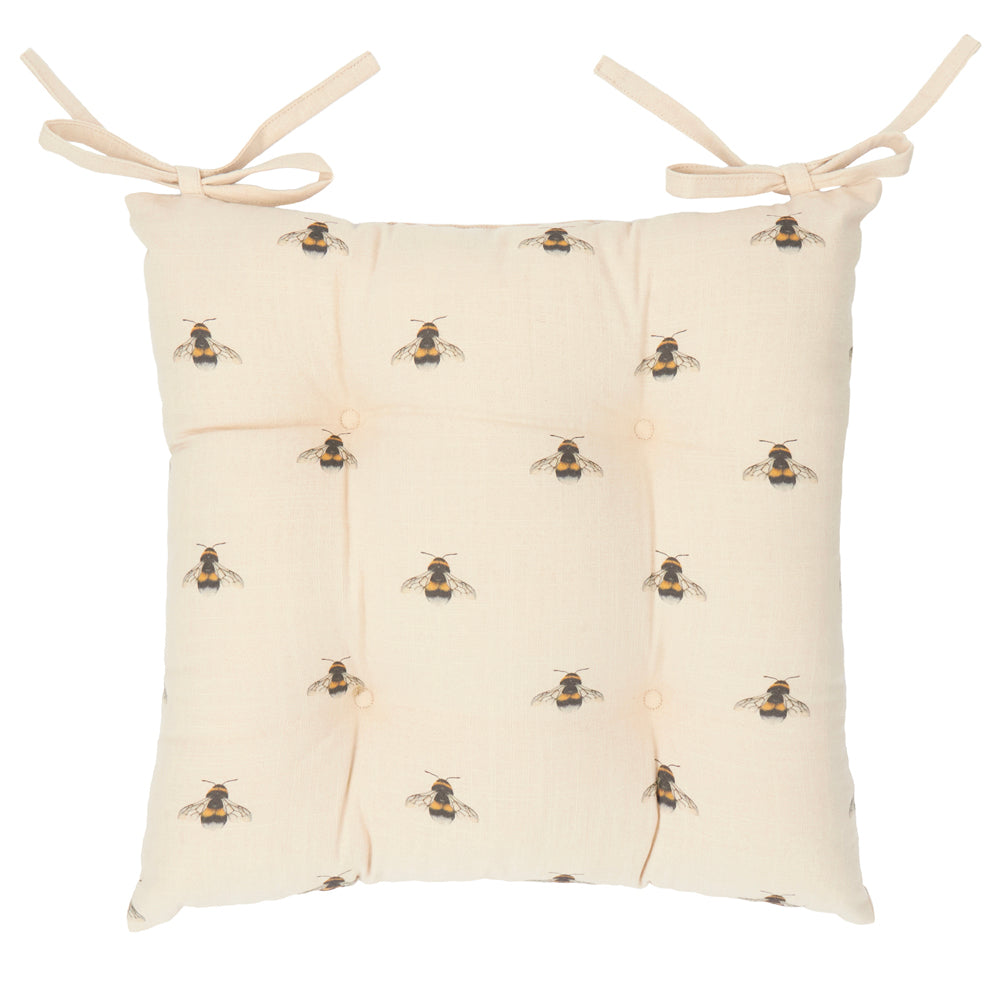 Ramble Bumble Bee 2 Pack Cotton Slub Seat Pads Natural