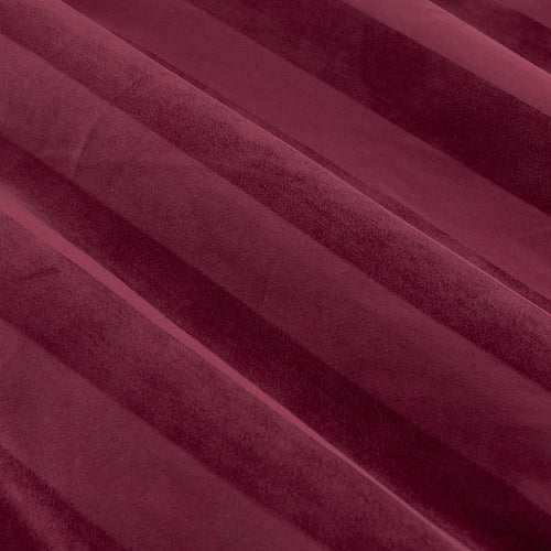 Regency Stripe Velvet Fully Lined Eyelet Curtains Burgundy