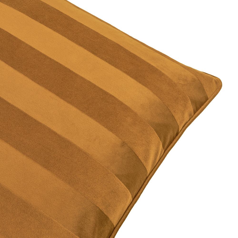 Regency Stripe Velvet Cushion Antique Gold