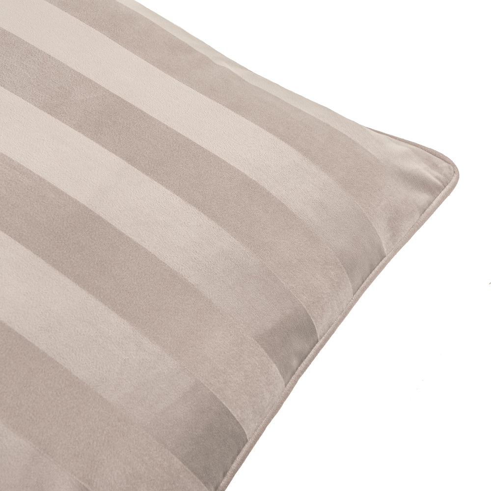 Regency Stripe Velvet Cushion Grey
