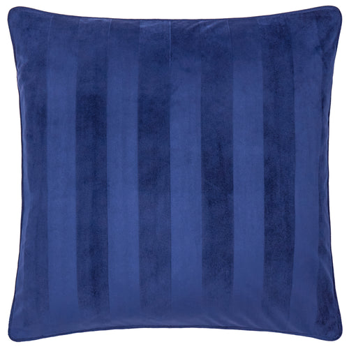 Regency Stripe Velvet Cushion Midnight