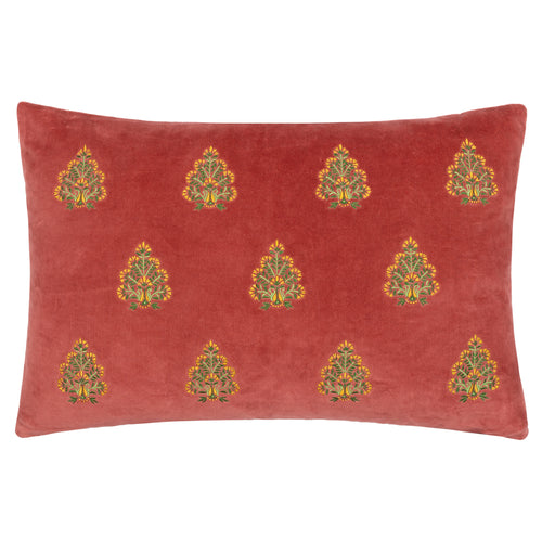 Global Red Cushions - Rennes Embroidered  Cushion Cover Regal Rose 1973