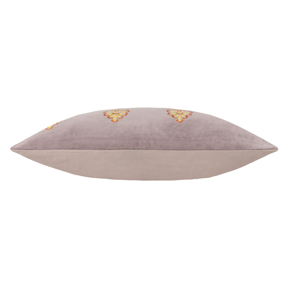 Rennes Embroidered Cushion Taupe