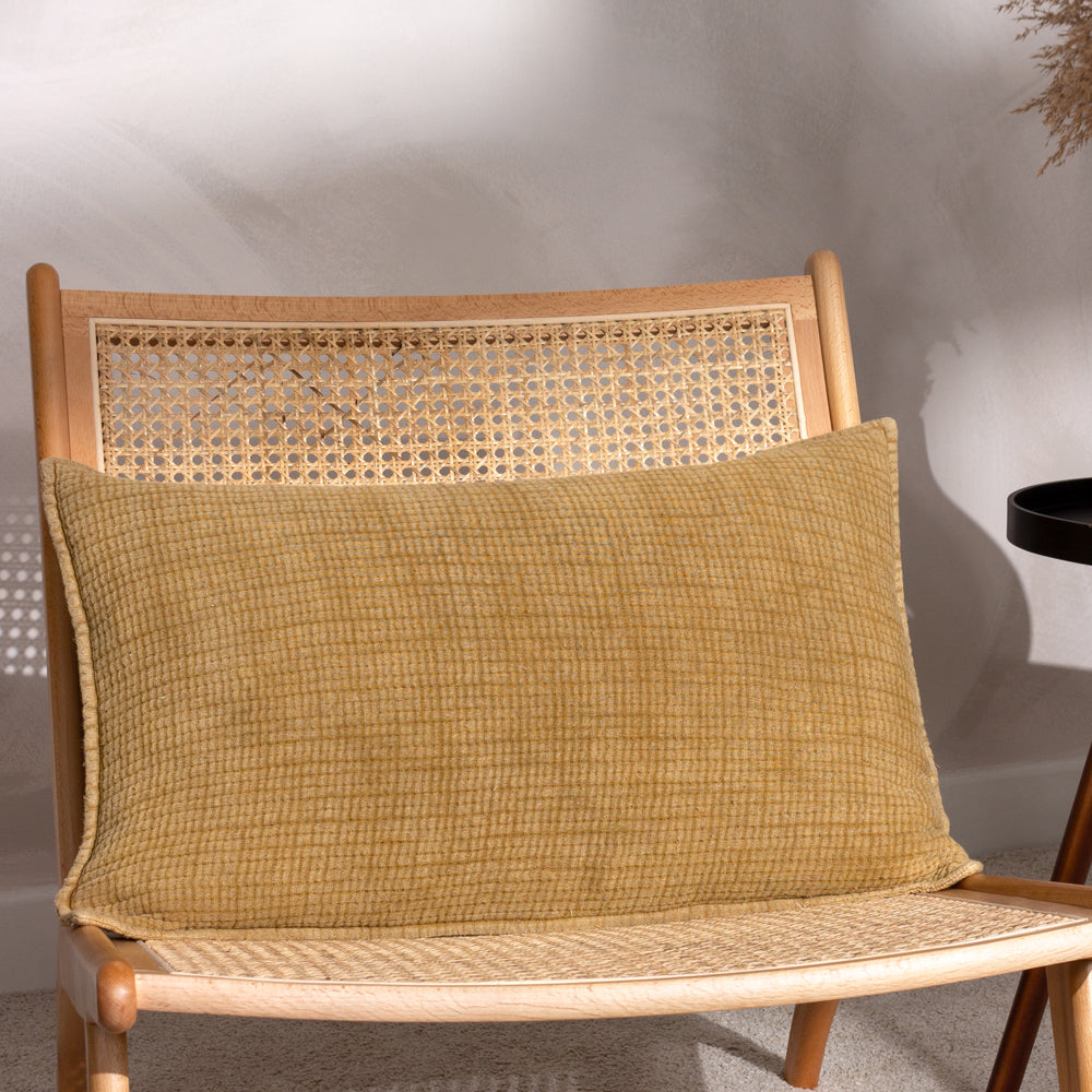 Plain Yellow Cushions - Ribble  Cushion Cover Honey Yard