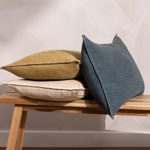 Plain Blue Cushions - Ribble  Cushion Cover Ink Yard