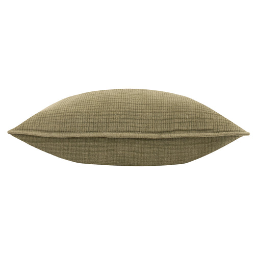 Plain Green Cushions - Ribble  Cushion Cover Khaki Yard