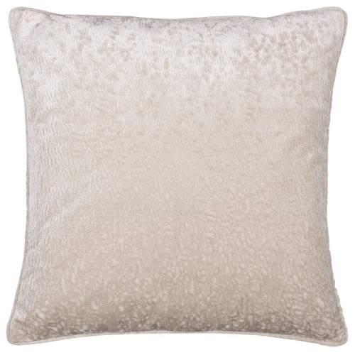 Plain White Cushions - Ripple Plush Velvet Cushion Cover Ivory Paoletti