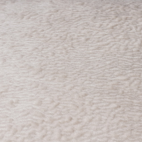 Plain White Cushions - Ripple Plush Velvet Cushion Cover Ivory Paoletti