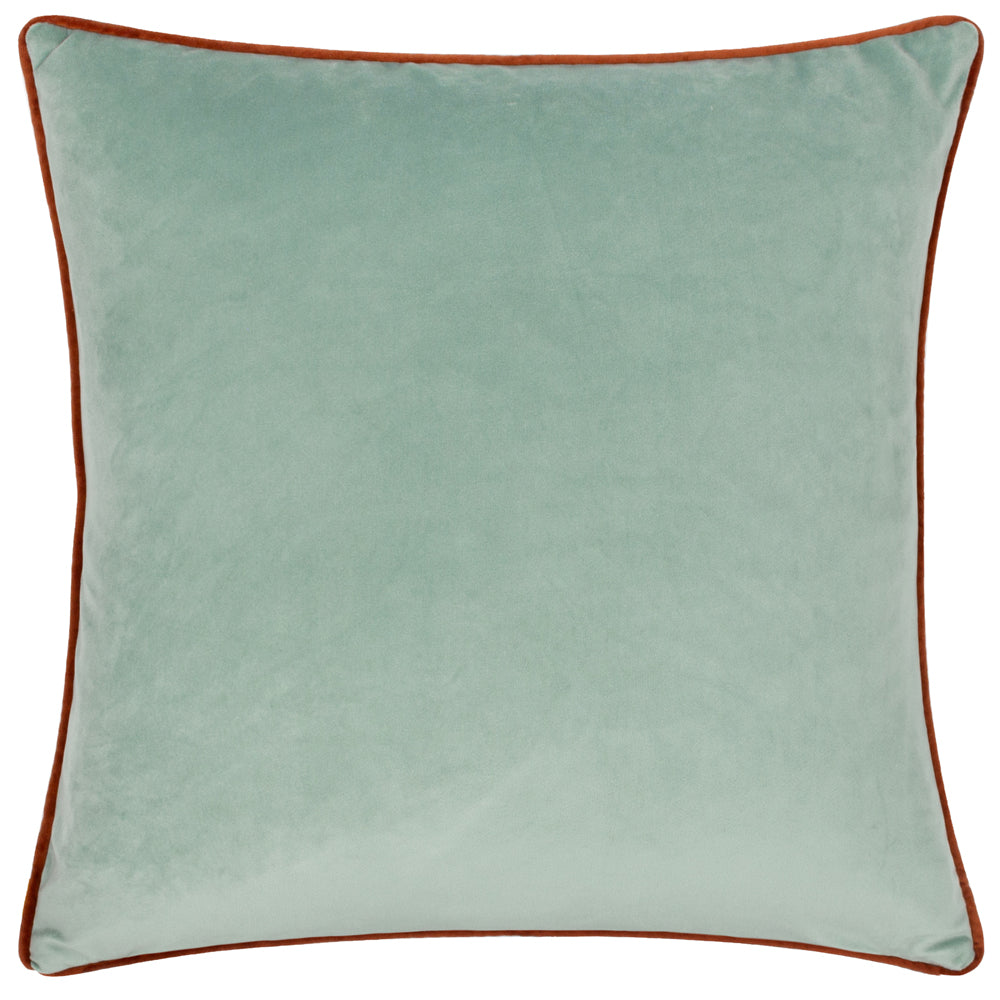 Roar Piped Velvet Cushion Teal