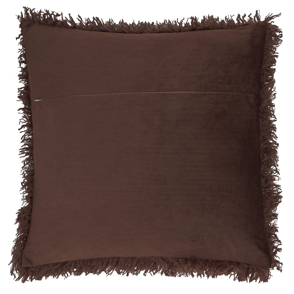 Rowan Faux Fur Cushion Chocolate