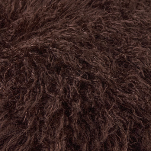 Rowan Faux Fur Cushion Chocolate