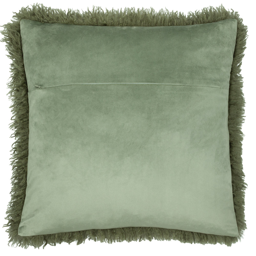 Rowan Faux Fur Cushion Khaki