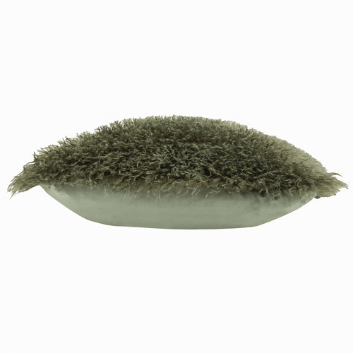  Green Cushions - Rowan Faux Fur Cushion Cover Khaki furn.