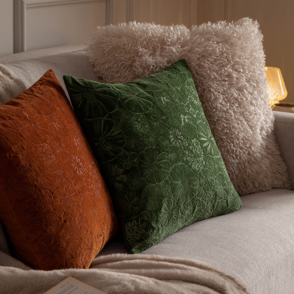 Rowan Faux Fur Cushion Natural