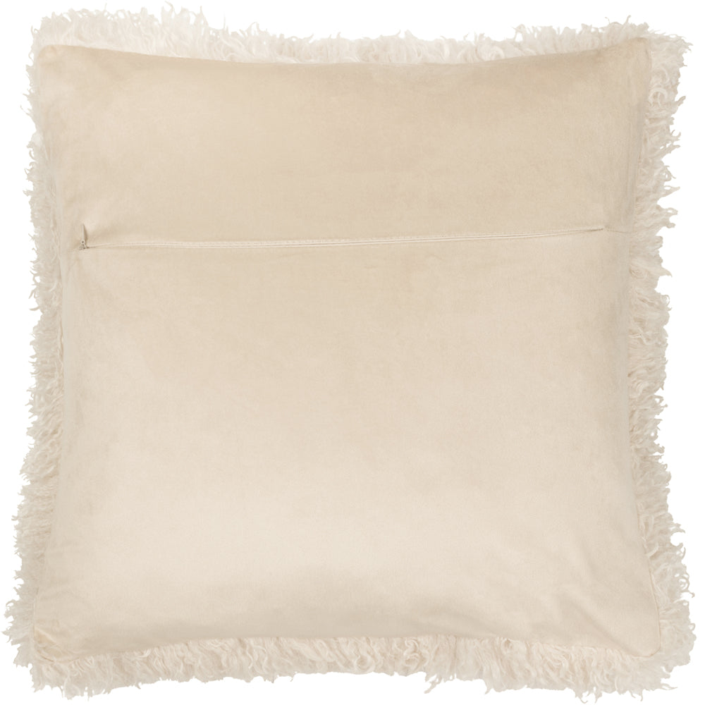 Rowan Faux Fur Cushion Natural