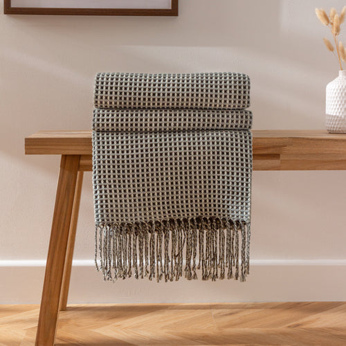 Rowan Waffle Throw Charcoal