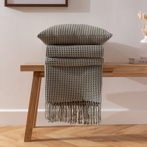 Rowan Waffle Throw Charcoal