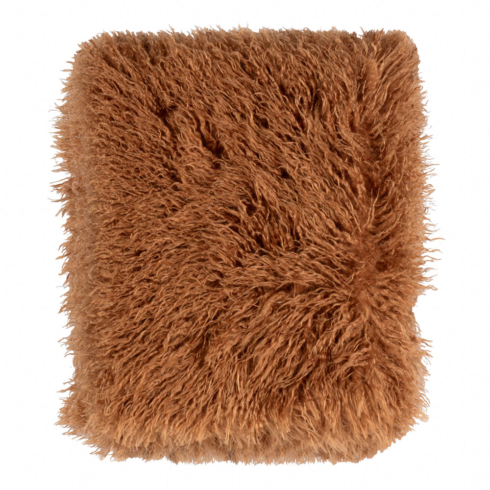 Rowan Faux Fur Throw Ginger