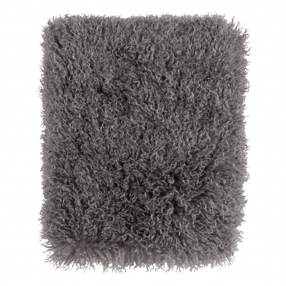 Rowan Faux Fur Throw Grey