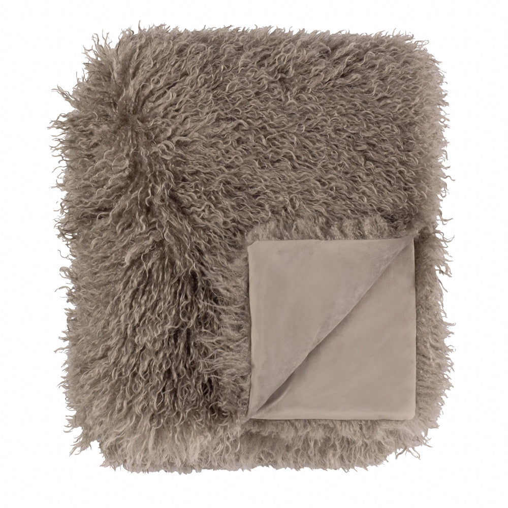 Rowan Faux Fur Throw Mocha