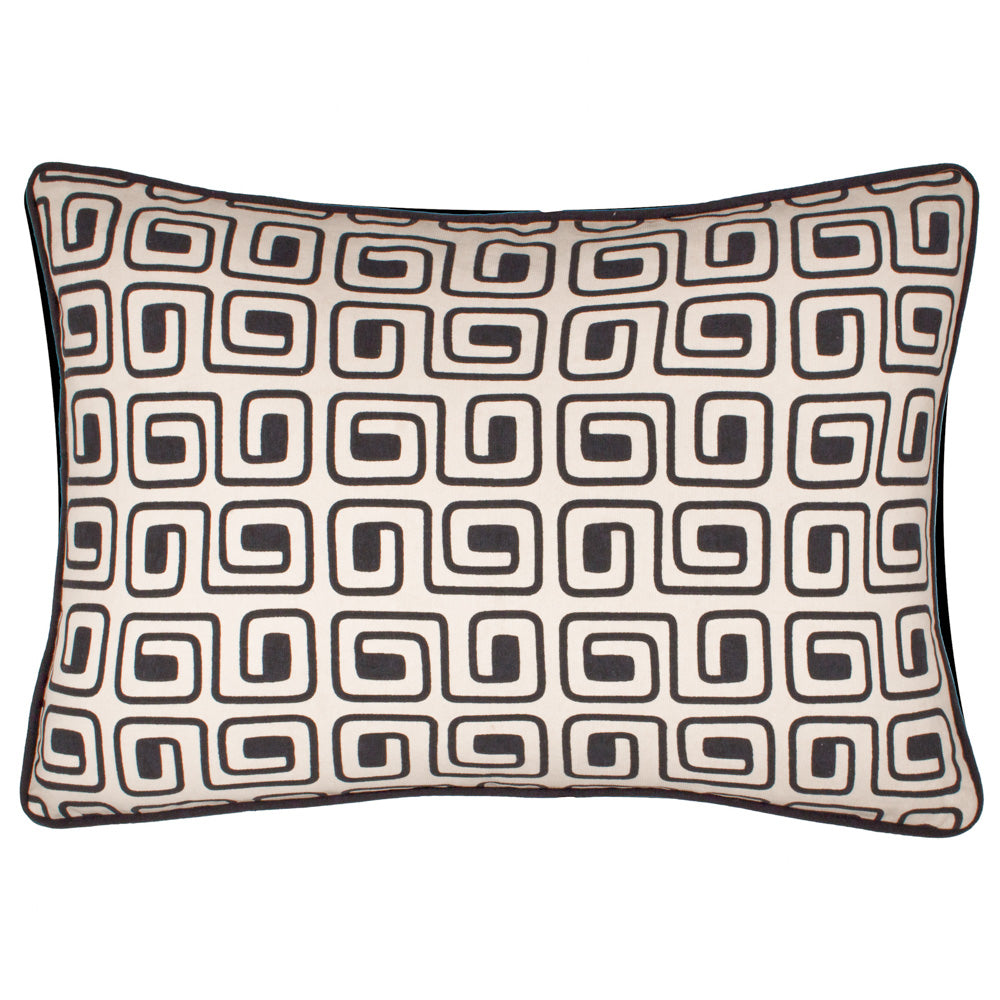 Safara Printed Cushion Black