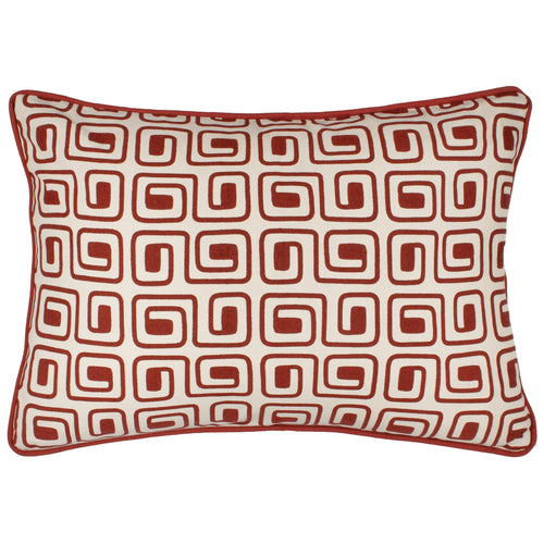 Abstract Orange Cushions - Safara Printed Cushion Cover Red Copper HÖEM