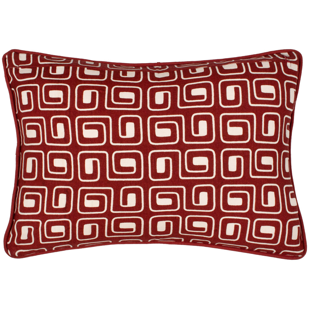 Safara Printed Cushion Red Copper