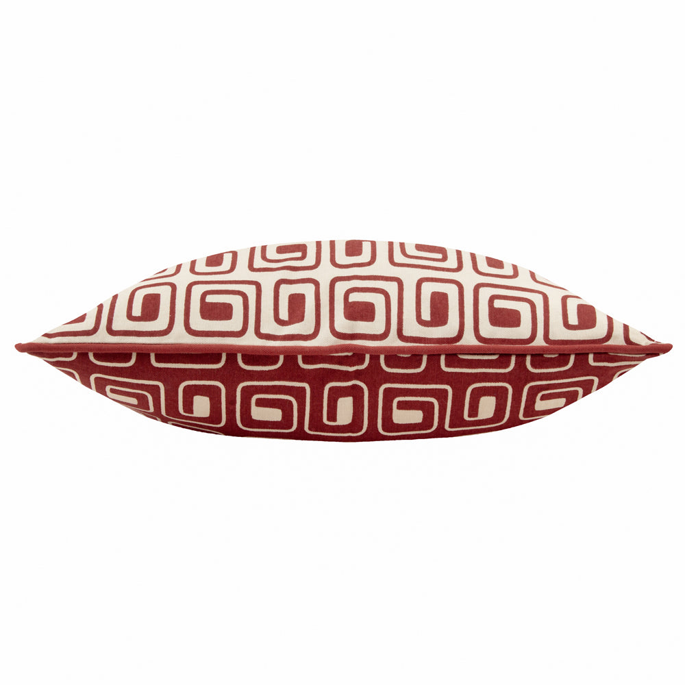 Safara Printed Cushion Red Copper