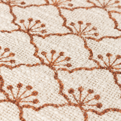 Floral Brown Cushions - Saku  Cushion Cover Pecan Yard