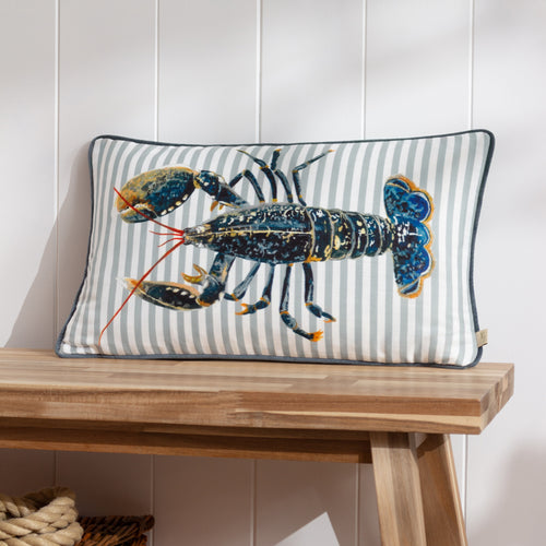 Animal Multi Cushions - Salcombe Lobster Piped Cushion Cover Multicolour Evans Lichfield