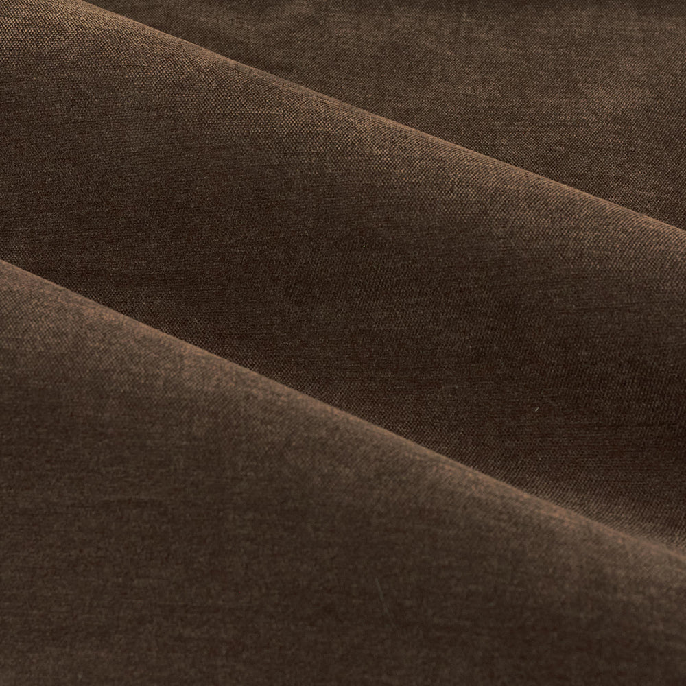 Soft Chenille Blackout Pencil Pleat Curtains Chocolate