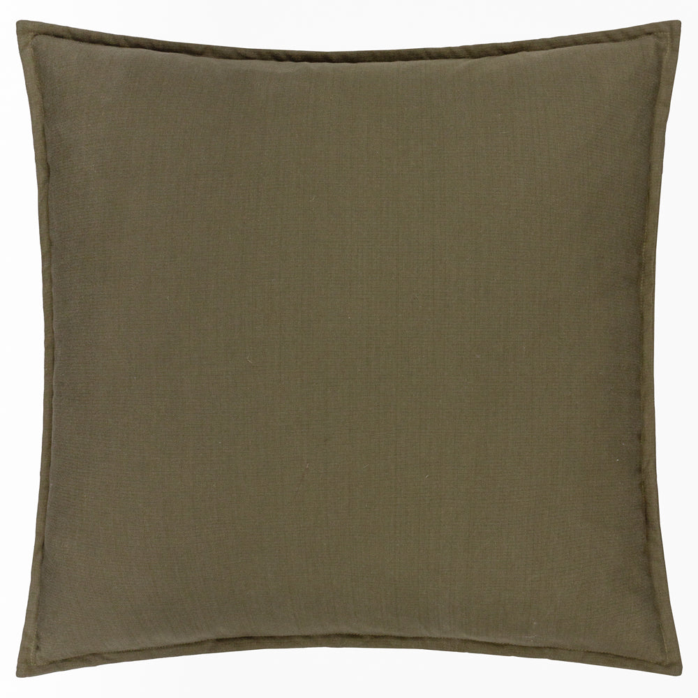 Slub Cotton Cushion Lichen