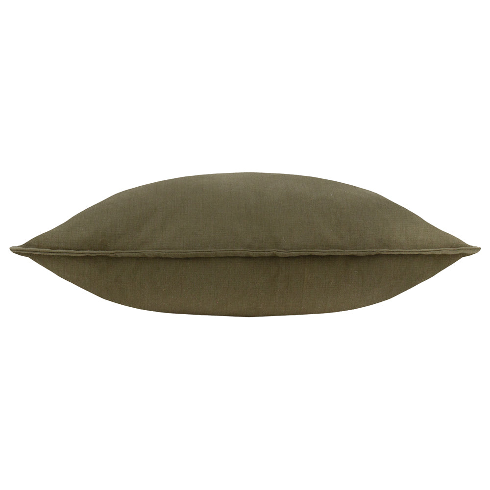 Slub Cotton Cushion Lichen