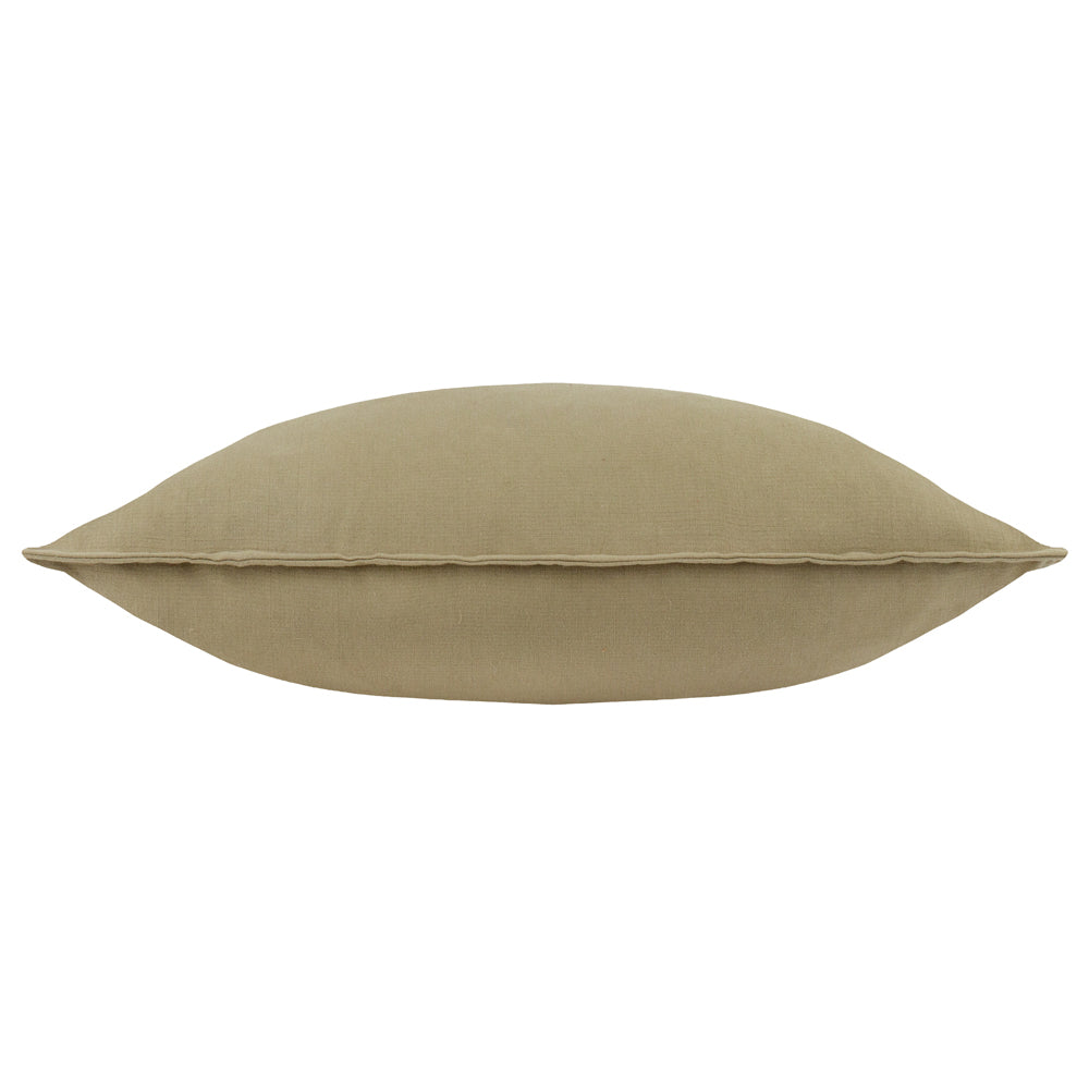 Slub Cotton Cushion Moss