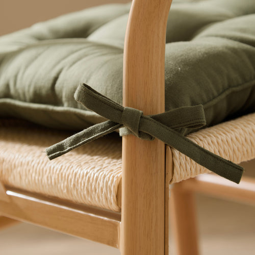 Slub Cotton 2 Pack Seat Pads Lichen