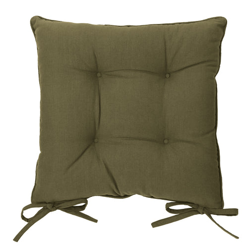 Slub Cotton 2 Pack Seat Pads Lichen