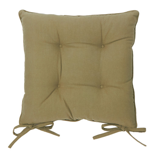 Slub Cotton 2 Pack Seat Pads Moss