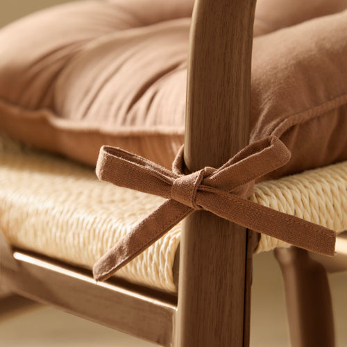 Slub Cotton 2 Pack Seat Pads Toffee