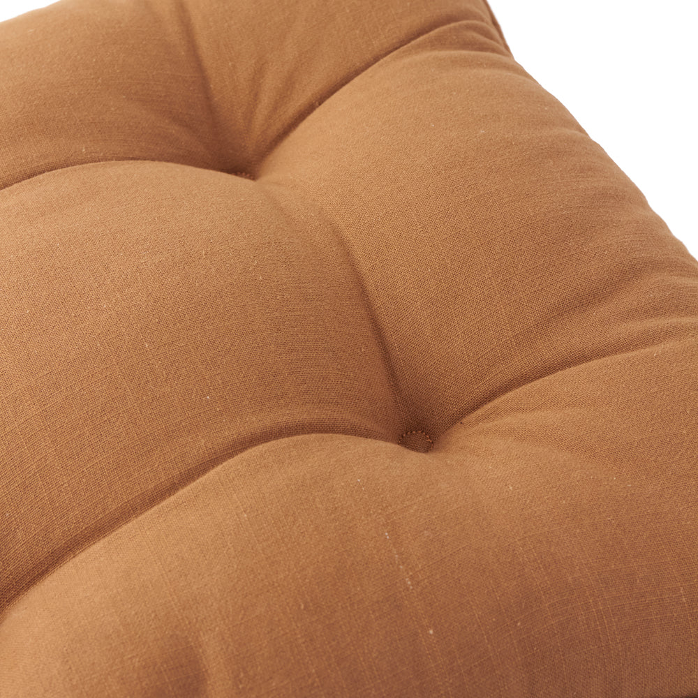 Slub Cotton 2 Pack Seat Pads Toffee
