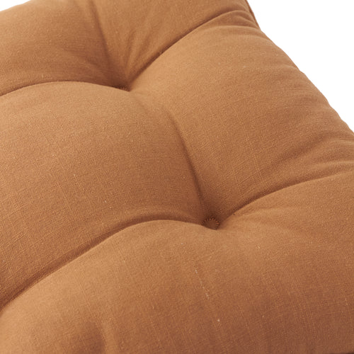 Slub Cotton 2 Pack Seat Pads Toffee