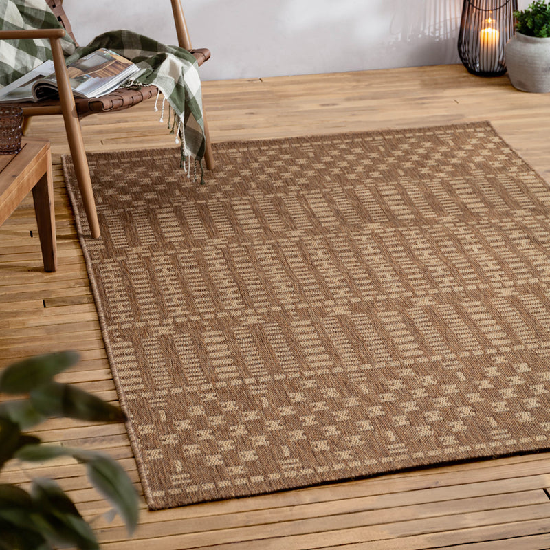 Geometric Beige Rugs - Seagrove Jute Effect Indoor/Outdoor Rug Natural Yard