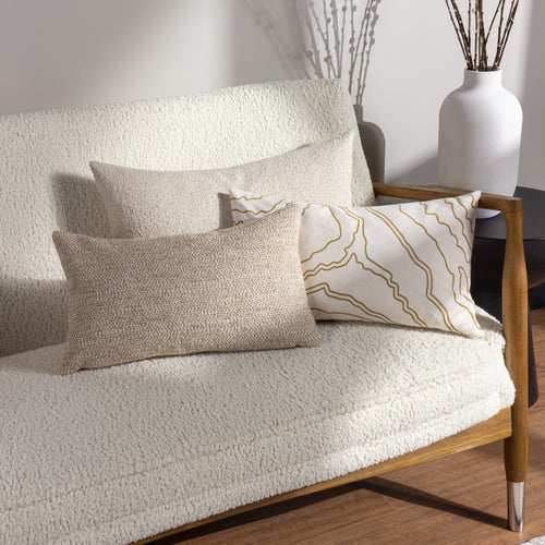 Plain Brown Cushions - Selene Rectangular Cushion Cover Nougat HÖEM