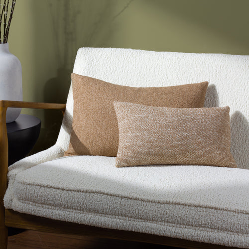 Plain Brown Cushions - Selene Rectangular Cushion Cover Toffee HÖEM