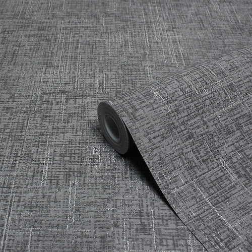 Abstract Grey Wallpaper - Serafina Vinyl Wallpaper Charcoal Paoletti