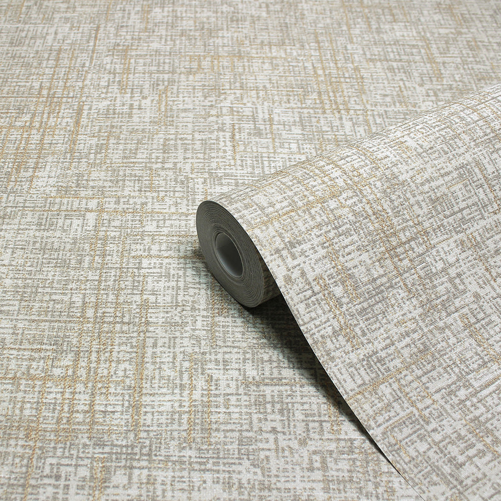 Serafina Vinyl Wallpaper Sample Champagne