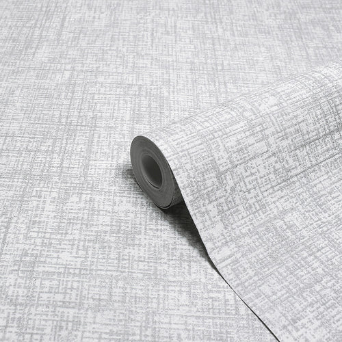 Abstract Grey Wallpaper - Serafina Vinyl Wallpaper Sample Silver Paoletti