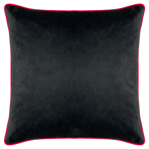 Animal Black Cushions - Serpentine Animal Print Cushion Cover Black/Ruby furn.