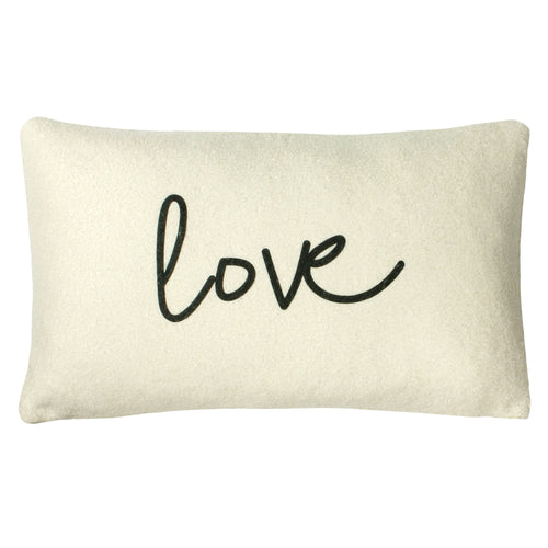 Plain Cream Cushions - Shearling Love Cushion Cover Natural furn.