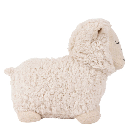 Animal White Accessories - Sheep Shearling Fleece Door Stop White Paoletti